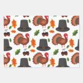 Kleurrijke Thanksgiving set van 3 Inpakpapier Vel (Voorkant 3)