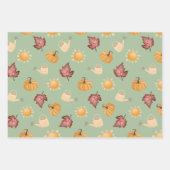 Kleurrijke Thanksgiving set van 3 Inpakpapier Vel (Voorkant 2)