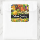  kleurrijke Thanksgiving Square Sticker (Tas)