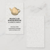 kleurrijke theepot | Japans papier Visitekaartje (Voorkant / Achterkant)