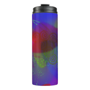 Kleurrijke thermische tumbler thermosbeker