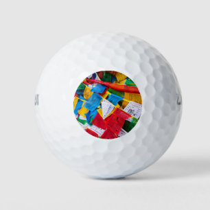 Kleurrijke Tibetaanse gebeddenvlaggen - Tibet Golfballen