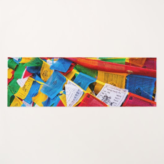Kleurrijke Tibetaanse gebeddenvlaggen - Tibet Yogamat (Voorkant (horizontaal))