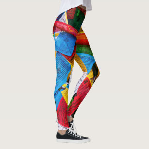 Kleurrijke Tibetaanse gebedsbanieren - Tibet Leggings