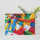 Kleurrijke Tibetaanse gebedsvaantjes - Tibet Kaart (Staand voorkant)