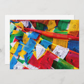 Kleurrijke Tibetaanse gebedsvaantjes - Tibet Kaart (Voorkant / Achterkant)