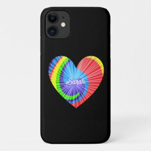Kleurrijke Tie Dye Heart iPhone 11 Hoesje