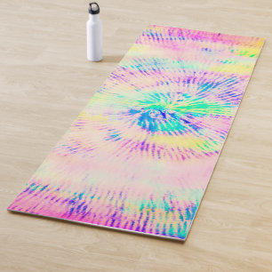 Kleurrijke Tie Dye Neon Zomer Yogamat