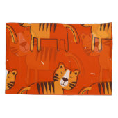 Kleurrijke Tigers Hand getrokken Decor Kussensloop (Achterkant)