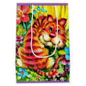 kleurrijke tijger medium cadeauzakje (Achterkant)