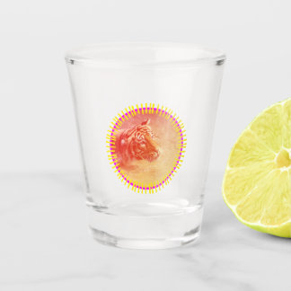 Kleurrijke tijger shot glas