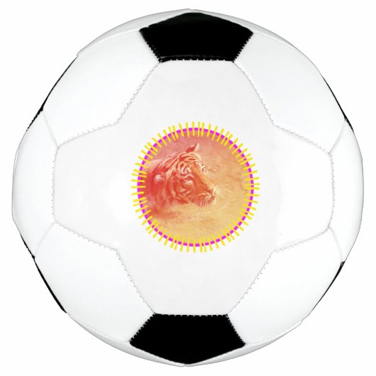 Kleurrijke tijger voetbal (Voorkant)