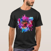 Kleurrijke tijgerkop T-shirt (Voorkant)
