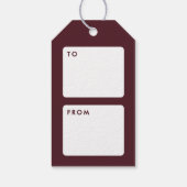 Kleurrijke Tinsel Guirlande Vrolijk Kerst Cadeaubi Cadeaulabel (Achterkant)