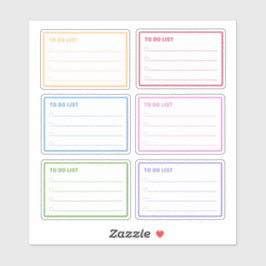 Kleurrijke to do lijst dagelijkse planner sticker