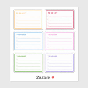 Kleurrijke to do lijst dagelijkse planner sticker