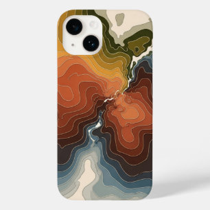 Kleurrijke Topografische Kaart Print Case-Mate iPhone 14 Hoesje