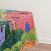 Kleurrijke Toscaanse huizen Tafelkleed (Voorbeeld)