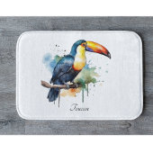 kleurrijke touroperator die op een tak zit badmat