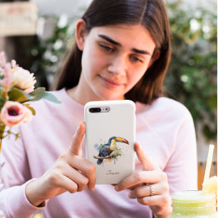 kleurrijke touroperator die op een tak zit iPhone 11 hoesje