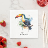 kleurrijke touroperator die op een tak zit servet (Insitu)