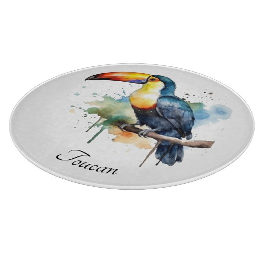 kleurrijke touroperator die op een tak zit snijplank (Hoek)