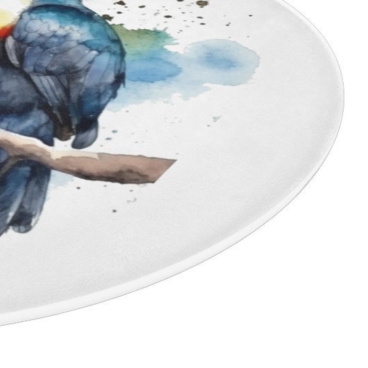 kleurrijke touroperator die op een tak zit snijplank (Hoek)