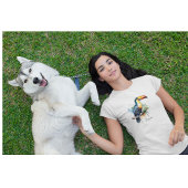 kleurrijke touroperator die op een tak zit t-shirt