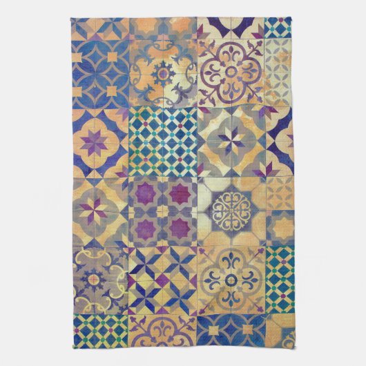 Kleurrijke traditionele mediterrane en Egeïsche te Theedoek (Verticaal)