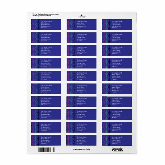 Kleurrijke Treble Clef Pattern Schattigee muziek t Etiket (Full Sheet)
