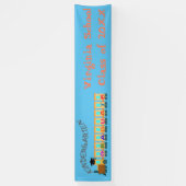 Kleurrijke Trein Kleuterschool Afstuderen Spandoek (Verticaal)