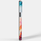 Kleurrijke Trendy Alcohol Ink Textuur Cyaan Goud Case-Mate iPhone Case (Achterkant / Rechts)