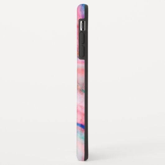 Kleurrijke trendy faux agate stone textuur Case-Mate iPhone case (Achterkant/links)