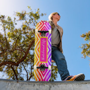Kleurrijke Trendy Geometric Skateboard