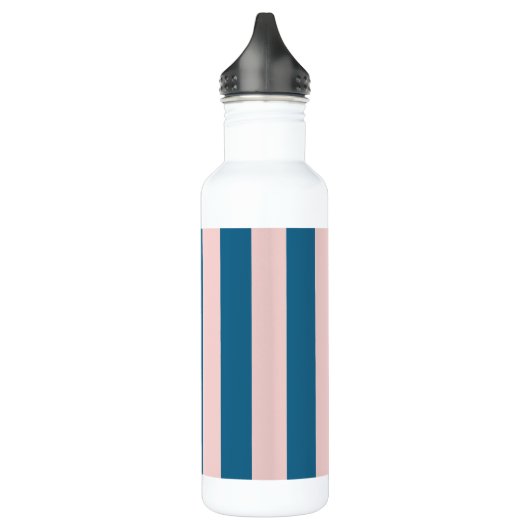 Kleurrijke trendy moderne marine nautische blauwe waterfles (Links)