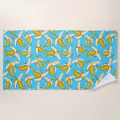 Kleurrijke trendy tropische banaan fruit voedingsp strandlaken (Voorkant)