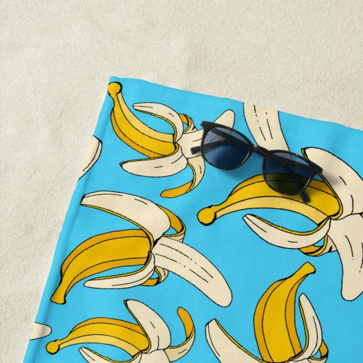 Kleurrijke trendy tropische banaan fruit voedingsp strandlaken (In situ)