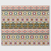 Kleurrijke Tribal Aztec Patroon Boho Geometrisch Cadeaupapier (Vlak)