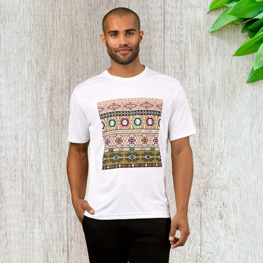 Kleurrijke Tribal Aztec Patroon Boho Geometrisch T-shirt