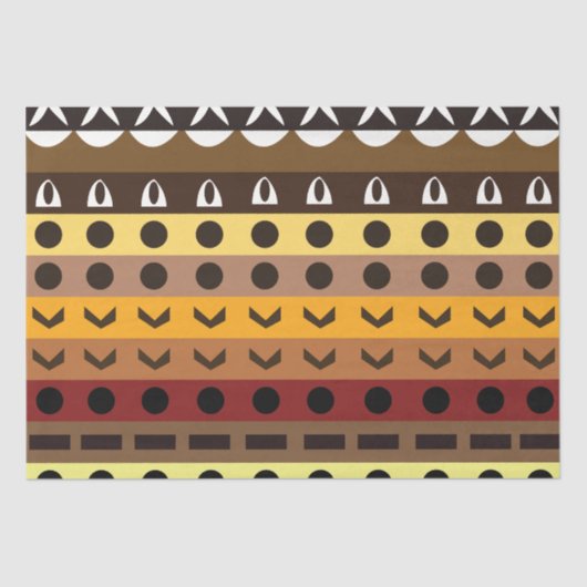 Kleurrijke Tribal Deco Art Patroon Tissuepapier (Voorkant)