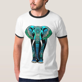 Kleurrijke Tribal Elephant - Artistic Wildlife T-shirt