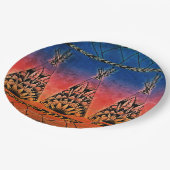 Kleurrijke Tribal Teepees Art Boho Design Papieren Bordje (Gekanteld)