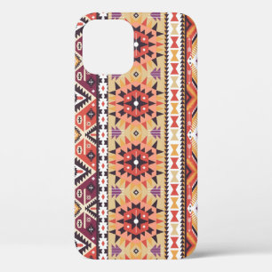 Kleurrijke tribale stijl, levendig naadloos patroo iPhone 12 hoesje