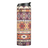 Kleurrijke tribale stijl, levendig naadloos patroo thermosbeker (Gedraaid links)