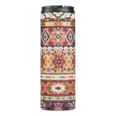 Kleurrijke tribale stijl, levendig naadloos patroo thermosbeker (Achterkant)