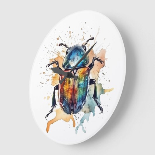 kleurrijke trillende sjaal in waterkleur grote klok (Hoek)