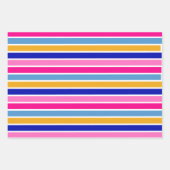 Kleurrijke tripe partij inpakpapier vel (Voorkant 3)