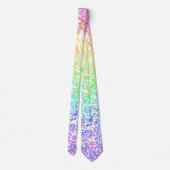 Kleurrijke Trippy Boho Hippie Groovy Regenboog Mar Stropdas (Achterkant)