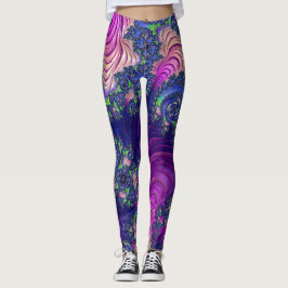 Kleurrijke Trippy Boho Jewel Tone Regenboog Fracta Leggings