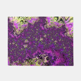 Kleurrijke trippy funky fractal kunst met veel con deurmat